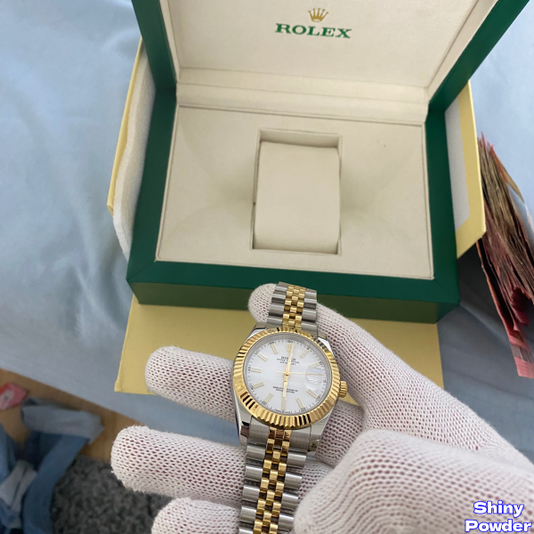 Rolex Datejust Gold/White Index Dial – Premium Replica - Image 3